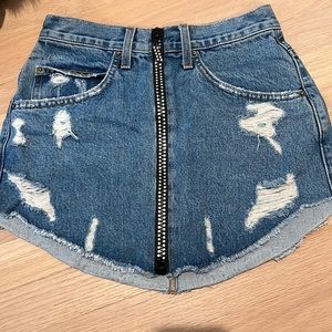 Rhinestone jean skirt